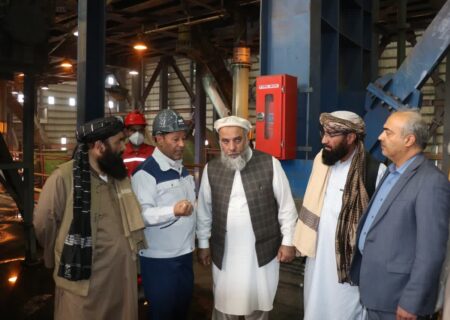 بازدید سرپرست وزارت صنعت و تجارت افغانستان از فولاد سنگان