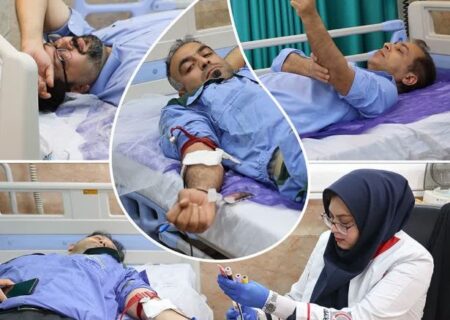 اهدای خون راهی برای پیوند کارکنان مجتمع پتروشیمی شهید تندگویان با جامعه