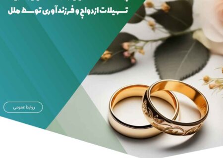 پرداخت ۱۶۲۳ میلیارد و ۴۵۰ میلیون ریال تسهیلات ازدواج و فرزندآوری توسط ملل