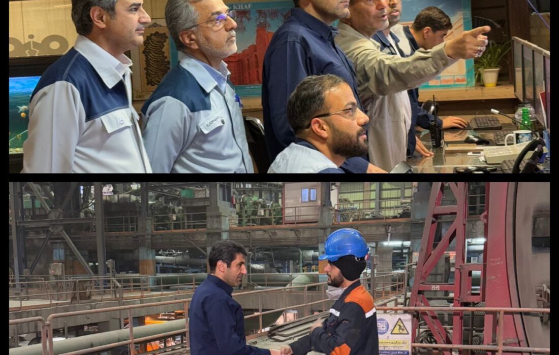 بازدید شبانه مدیرعامل فولاد سنگان از خطوط تولید