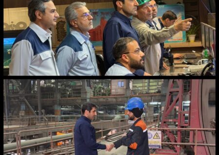 بازدید شبانه مدیرعامل فولاد سنگان از خطوط تولید