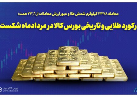 رکورد طلایی و تاریخی بورس کالا در مردادماه شکست