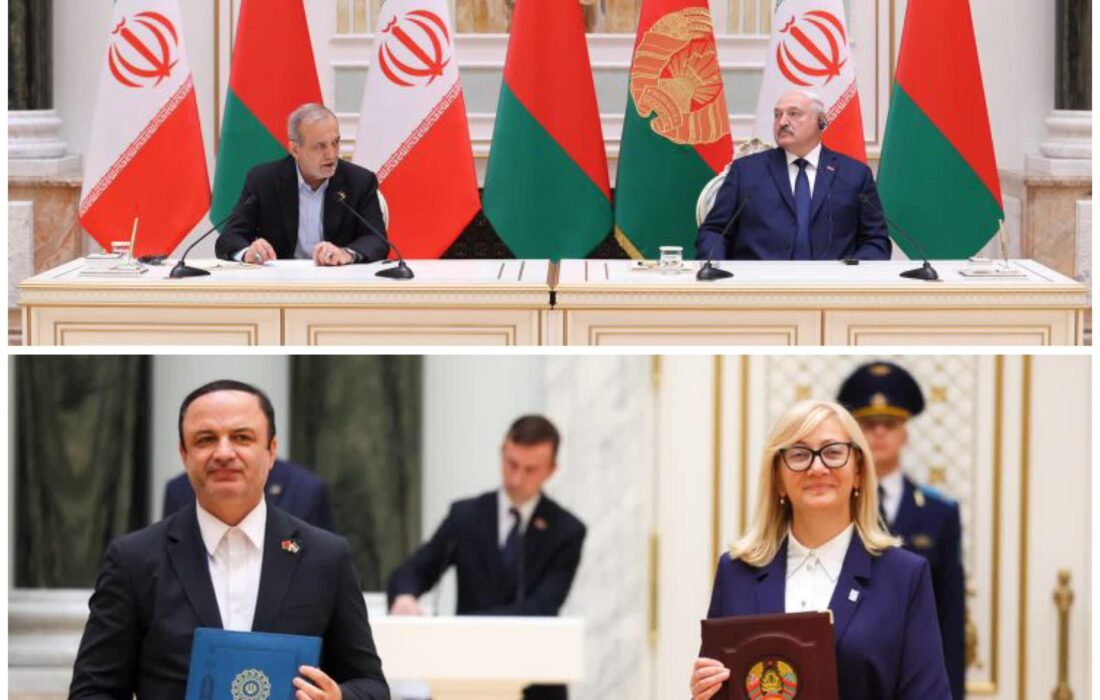 با حضور روسای جمهور؛ سند همکاری مناطق آزاد ایران و بلاروس امضا شد