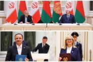با حضور روسای جمهور؛ سند همکاری مناطق آزاد ایران و بلاروس امضا شد
