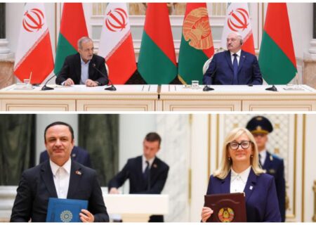 با حضور روسای جمهور؛ سند همکاری مناطق آزاد ایران و بلاروس امضا شد