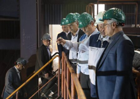 بازدید مدیر عامل فولاد سنگان و فرمانداران شهرستان‌های استان خراسان رضوی از کارخانجات کنسانتره و گندله سازی فولاد سنگان