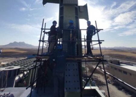 پیشرفت پروژه عظیم فولاد کردستان در قاب تصویر / آغاز مرحله دوم نصب اجزاء کوره