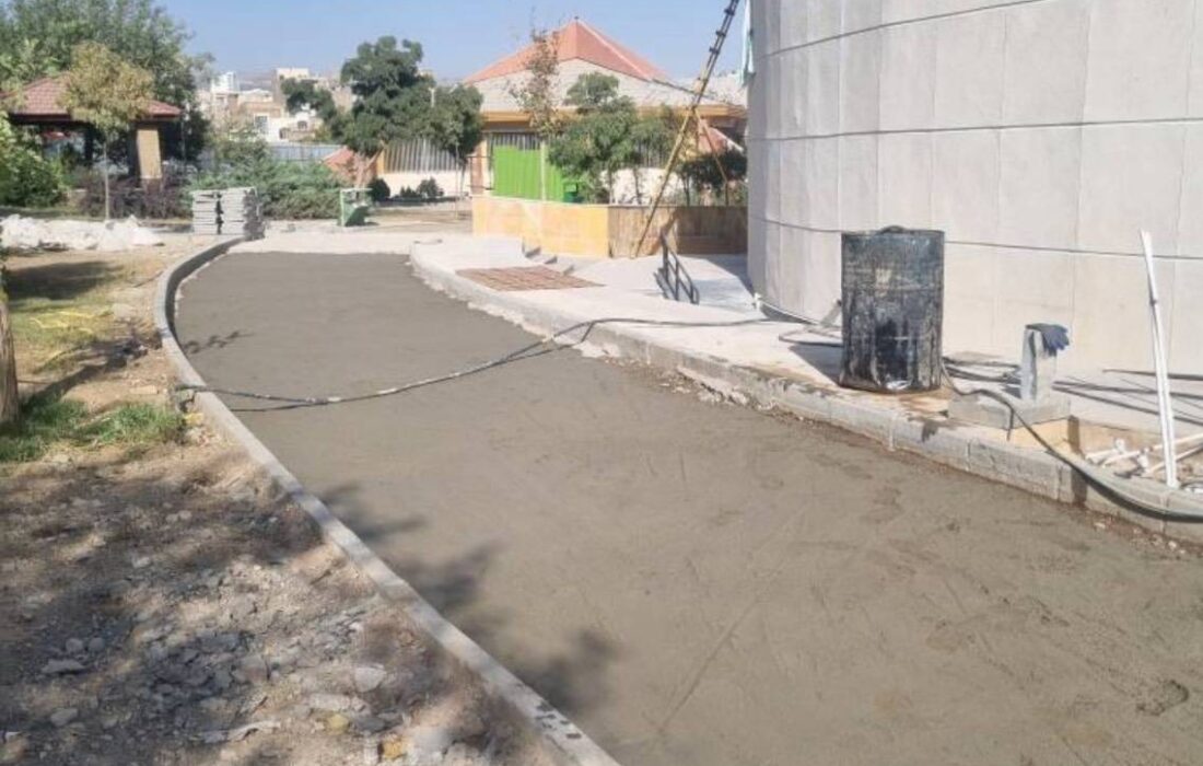 پایان عملیات محوطه‌سازی و مناسب‌سازی ۶۰۰ متر مربع اطراف خانه کشتی شهدای شمیران نو در بوستان الغدیر