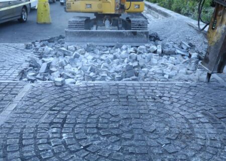 ایمن‌سازی ضلع جنوبی میدان بهارستان در منطقه ۱۲