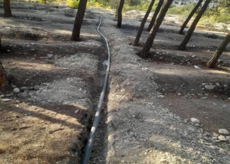 پیشرفت اجرای عملیات آبرسانی در بوستان جنگلی لویزان
