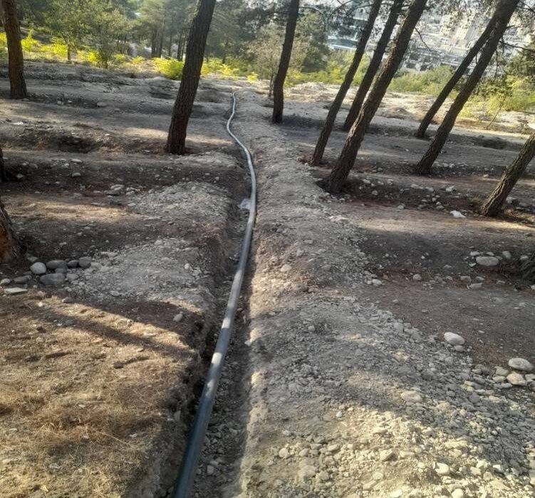پیشرفت اجرای عملیات آبرسانی در بوستان جنگلی لویزان