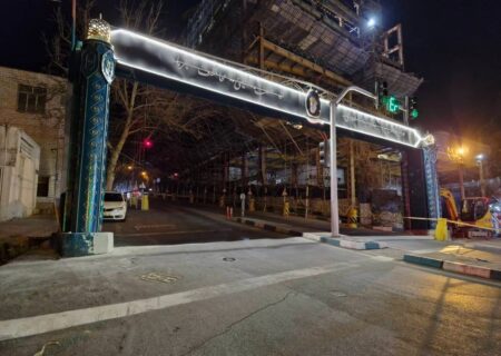 طاق نصرت سه‌راه یاسر در نیاوران بازسازی شد