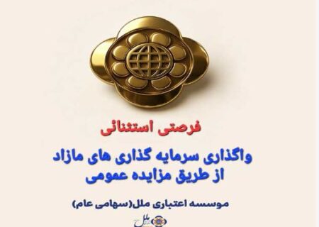 املاک و مستغلات مازاد موسسه اعتباری ملل از طریق مزایده عمومی عرضه می شود