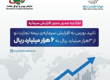 چراغ سبز سازمان بورس به سرمایه ۶۰۰ میلیاردتومانی بیمه تجارت‌نو
