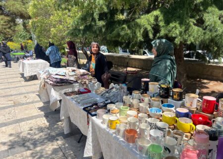 نمایش دست آفریده‌های بانوان کارآفرین در بوستان سلامت منطقه ۲