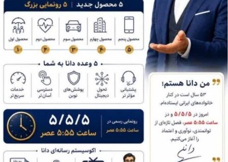 بیمه دانا وارد عصر تازه نوآوری شد؛ رونمایی از نسل جدید خدمات در ۵ مرداد