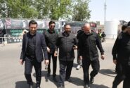 بازدید معاون هماهنگی سپاه استان ایلام از محل استقرار اتوبوس‌های زائرین در منطقه۹