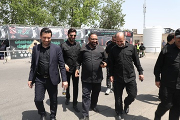 بازدید معاون هماهنگی سپاه استان ایلام از محل استقرار اتوبوسهای زائرین در منطقه۹