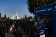خدمات‌رسانی مواکب مخابرات در مراسم وداع و تشییع آقای شهید ایران
